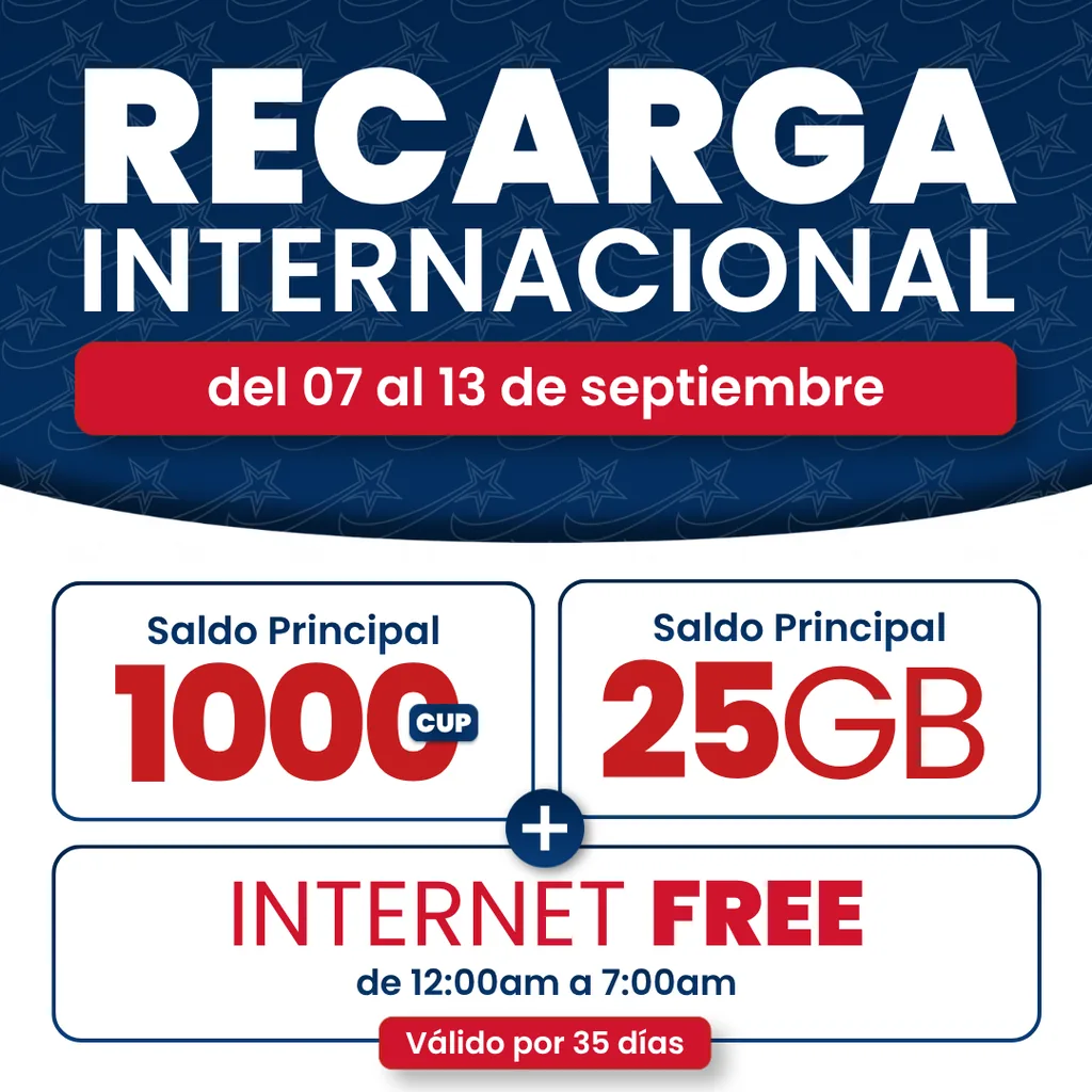 Recarga Internacional - 1000