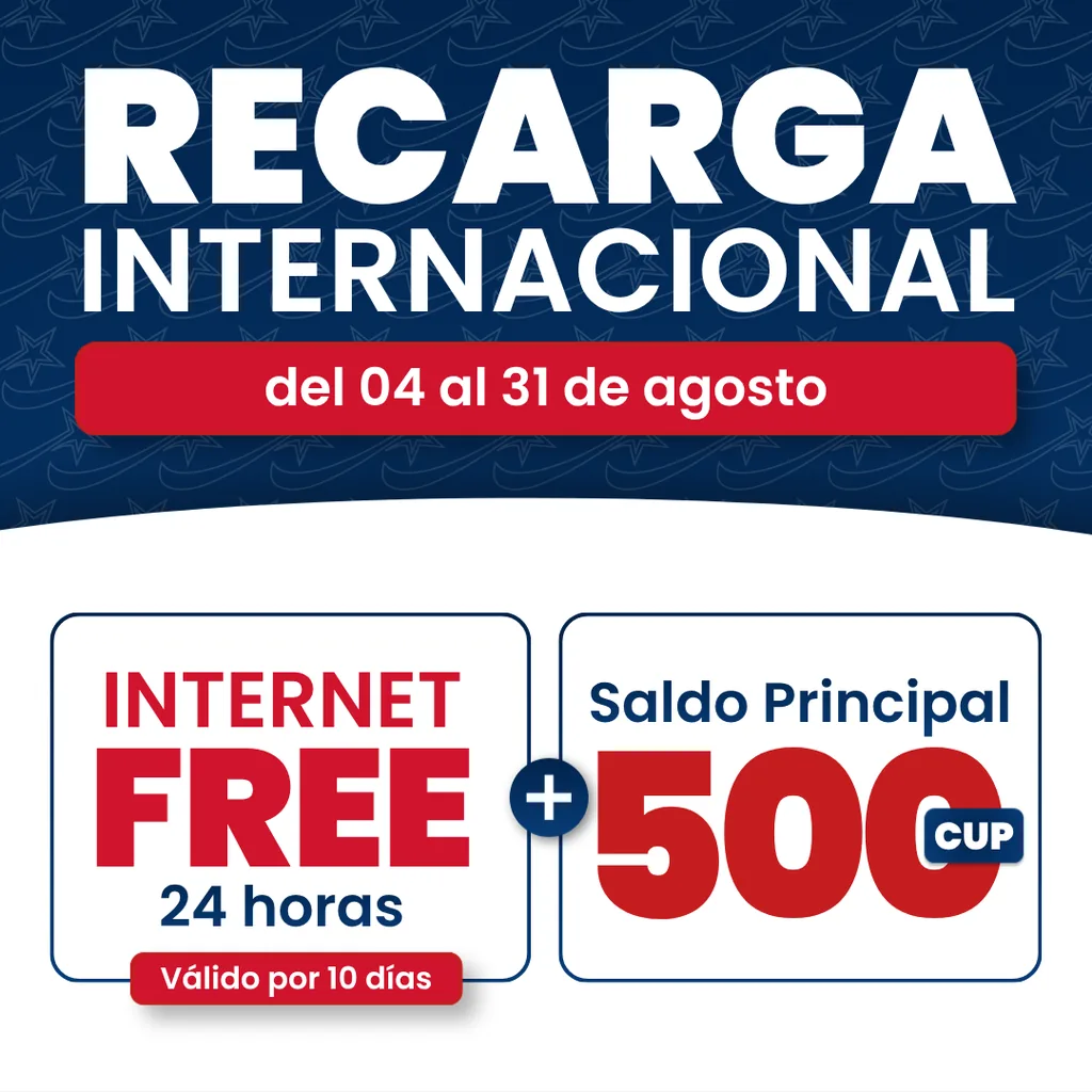 Recarga Internacional - 500CUP