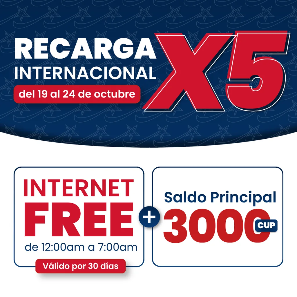 Recarga Internacional - 600CUP