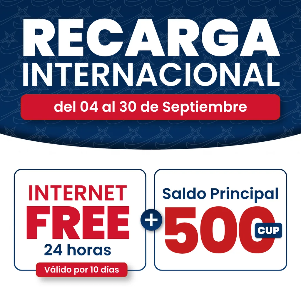 Recarga Internacional - 500CUP