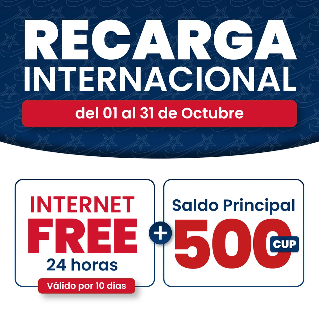 Recarga Internacional - 500CUP